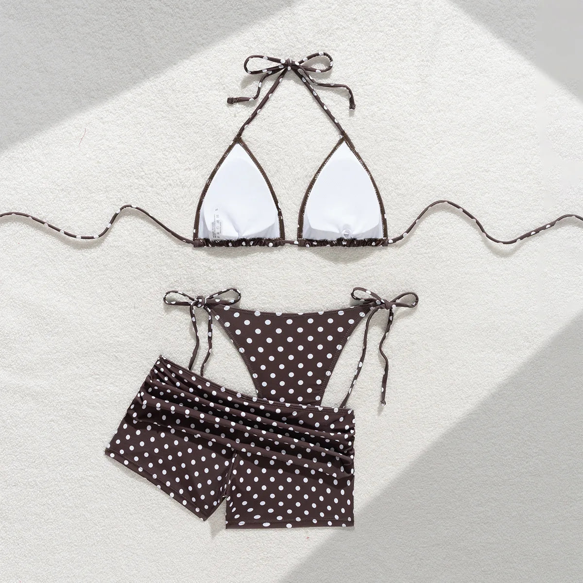 Polka Dot Sexy Bikinis Set Female Swimsuit Women Three-Piece Swimwear Beach Swim Wear Ladies Bathing Suits Bikini Pool Bathing Suit