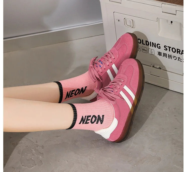 Women Tennis Sneakers Flats Ladies Fashion Lace-up Vulcanized Shoes Spring Autumn Woman Outdoor Trainers Footwear