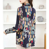 Fashion Women's Casual Shirt Tops Loose Long Sleeve Blouse