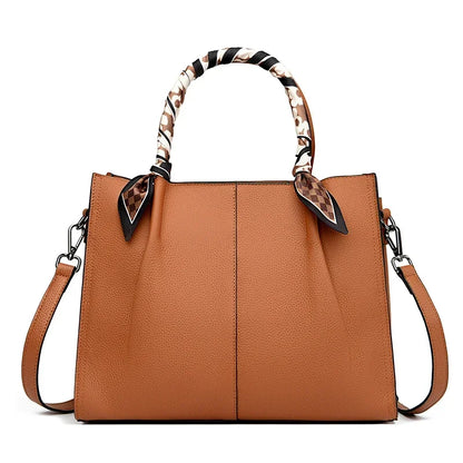 Genuine Leather Women Shoulder Crossbody Bag Large Capacity Soft Cowhide Handbag Ladies Tote Sac
