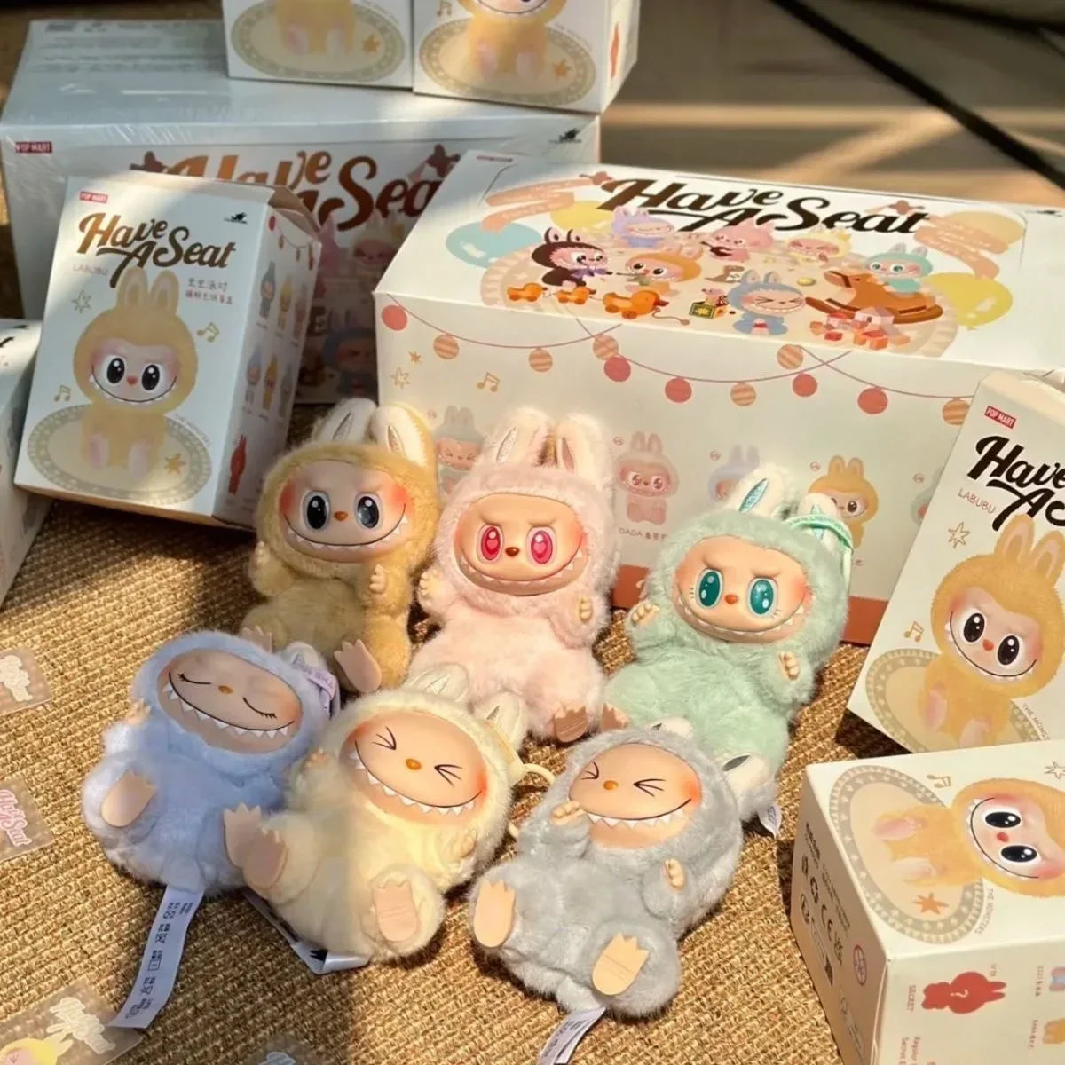 Labubu Spot Pop Mart Gift Rabb Vinyl Doll Keychain Blind Box Toys for Kids Birthday for Girlfriend Valentine Gift