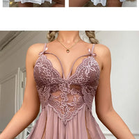 Nightgown Sleepwear Women's Clothing Home wear Suspenders Lace Sexy Comfortable Casual Embroidery Fashion Breathable Loose Fit