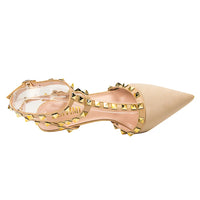 Summer Women 10cm Super High Heels Sandals Rivets Studded Stripper Valentine Strap Heels  Wedding Luxury Shoes