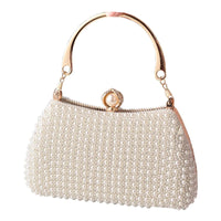 Elegant Pearl Evening Bags For Women Luxury Vintage Dinner Bags Party Wedding Clutch Chain Pearl Purse Handbags