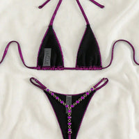 Sexy Extreme Mini Micro Thong Bikini Diamond Bikinis Female Swimsuit Women Swimwear Two-pieces Bikini Set Bathing Suit Swim