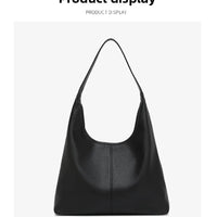 Retro Solid Color Large Capacity Women's Shoulder Bag Fashionable Versatile Niche Tote Bag Underarm Single Shoulder