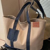 Stylish and Durable Canvas Tote Bag - Large Capacity for Women - Suitable for School, Work and Travel