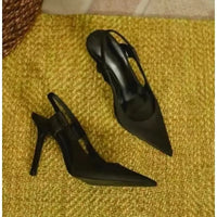 Women Sling back Sandals Pointed Toe Slip on Thin High Heel Ladies Elegant Pumps Shoes Sandals