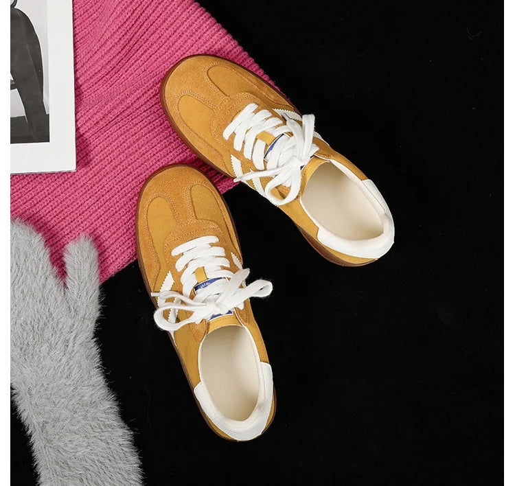 Women Tennis Sneakers Flats Ladies Fashion Lace-up Vulcanized Shoes Spring Autumn Woman Outdoor Trainers Footwear