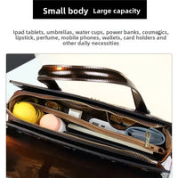 Fashionable Midlife Mom Handbag Soft PU Leather Women's Bag Elegant High-End Crossbody Handbag Polyester Lining