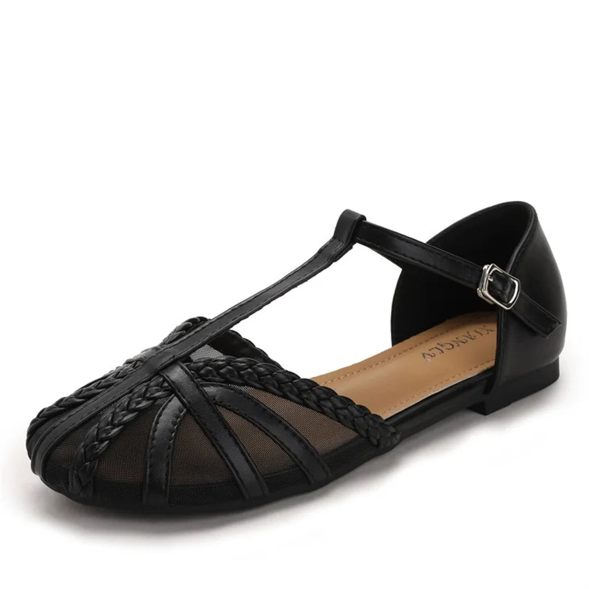 Designer Roman Flats Sandals Women Summer New Gladiator Low Heel Women Sandals