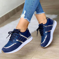 Women Sneakers Platform Shoes Leather Patchwork Casual Sport Shoes Ladies Outdoor Running Shoes