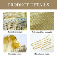 Luxury Rhinestone Clutch Bag for Women Elegant Evening Purse Fashion Crystal-Encrusted Handbag Party Shoulder Bags