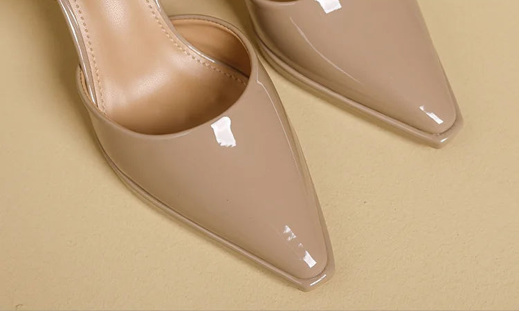 High Heels Sandals Women Fashion Solid Color Heels Sandals Pointed Toe Stiletto Ladies Commuting Single Shoes