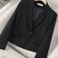 Fashion Office Half Skirt Set for Women Slim Fit Long Sleeved Single Row Two Button Half Skirt Two Piece Set