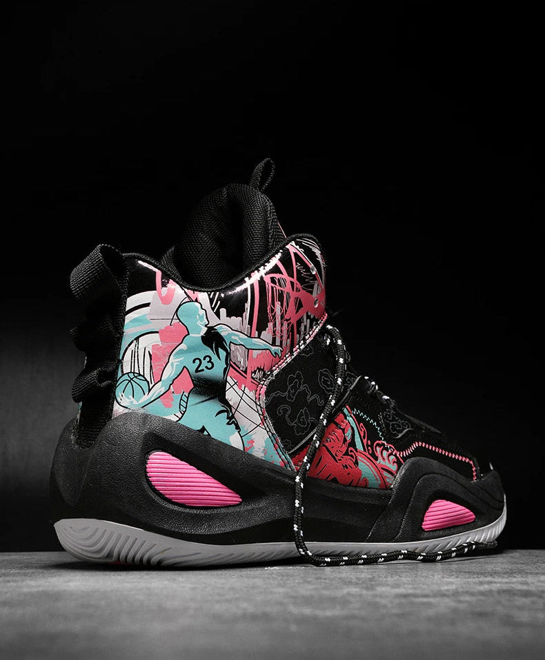 Professional Basketball Shoes Women Anti Slip Cushioning Wear Resistant Breathable Sneakers Outdoor Training Teen Athletic Shoes