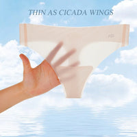 2 Pcs  Pack Sexy Transparent Thong Panties Women Ultra-thin Sense Quick Drying Female Seamless Low-rise Solid Color T-pants Underwear