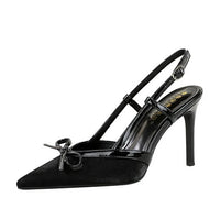 Bow Slim Heels High-End Women's Without Being Tired From Behind The Feet And Tripping Women's Singles Shoes