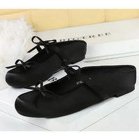 Ladies Slippers Bowknot Silks Satins Women Shoes Round Head Women Sandals Summer Shoes Women Slippers