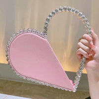 Mini Heart Shape Evening Bag Trendy Party Clutch Purse Women's Elegant Handbags For Party Prom