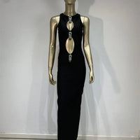 Sexy Cross-Border Dress with Hole Party Gown Wraparound Skirt Women's Fashion Clothing Dress
