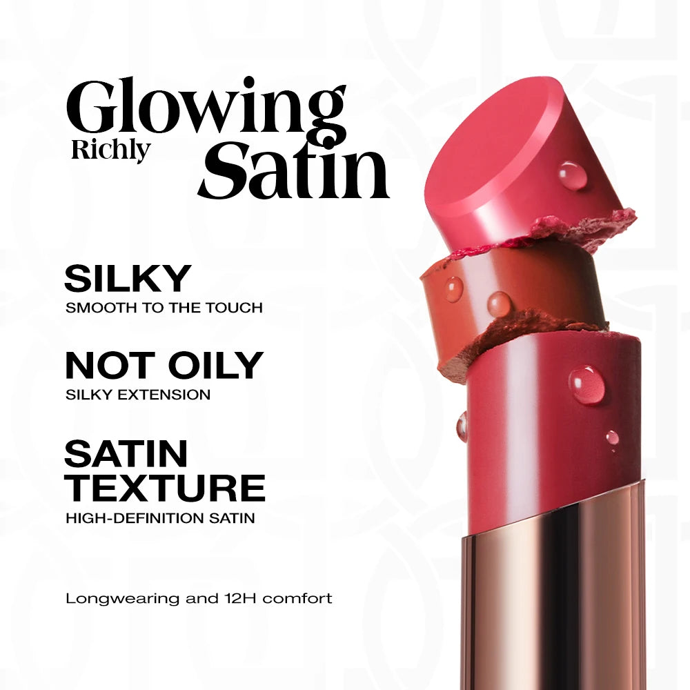 Lipstick Lip Tint Moisturizing Nourishing Glow Lightweight Smooth Non-Sticky Refreshing Red High-shine Lipstick Makeup