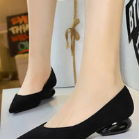Retro Pointed Toe Suede Low Heel Shoes Shallow Mouth Hollow Heel Pedicure Shoe Daily Versatile Temperament Women's Shoes