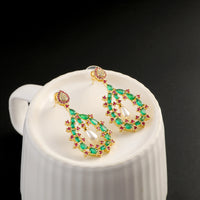 Dubai Elegant Luxurious Stylish Simple Mixed Colored Zirconia Jewelry 4 Piece Women's Jewelry Set for Wedding Party Natalia Home Fashion    Natalia Home Fashion