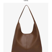 Retro Solid Color Large Capacity Women's Shoulder Bag Fashionable Versatile Niche Tote Bag Underarm Single Shoulder