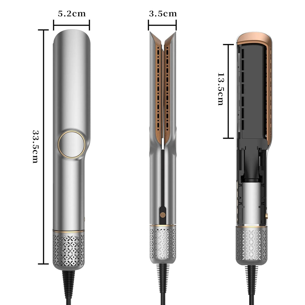 2-in-1 High Speed Ceramic Hot Airflow Hair Straightener Blow Dryer LED Display Electric Wet-to-Dry Natalia Home Fashion    Natalia Home Fashion