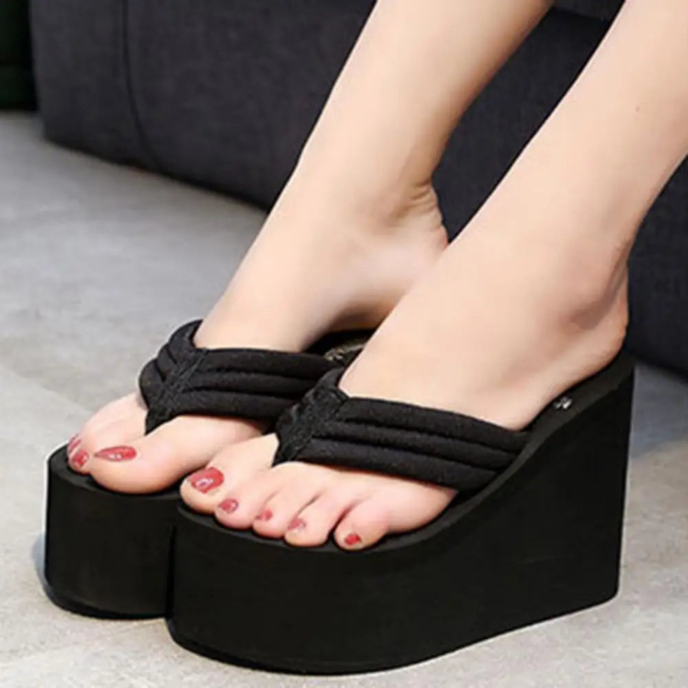 Women's Platform Flip Flops Arch Support Thong Sandals Thick-Sole Slippers Non-slip Flip Flops Thick Sole Footwear Beach Wear