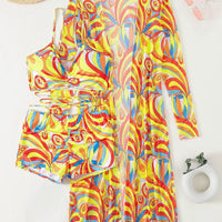 Sexy Print Bikini Women High Waist Swimsuit Cover Up Swimwear Female Lady Bathing Suit Swimming Summer Beachwear