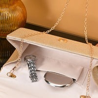 Fashion Elegant Clutch Bag Chain Dinner Bag Bride Bridesmaid Lady Handbag