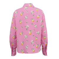 Fashion Loose Print Women's Shirt Casual Lapel Long Sleeve Shirts Elegant Classic Pockets Top Female Blouse