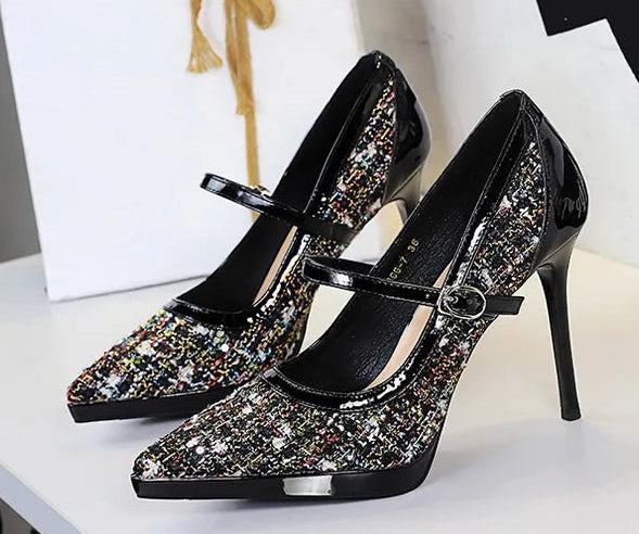 French Style Pointed Sexy High Heels for Women Thin Heels and Shallow Mouth Single Shoes