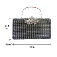 Diamond Encrusted Dinner Bag And Clutch, Square Hard Box Fully Lined With Diamonds.