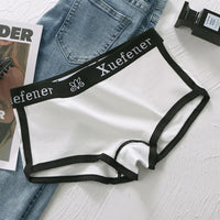 Pure Cotton Letter Print Underpants Sports Fitness Briefs Women's Underwear Cotton Comfortable Panties Hip-Up Female Lingerie