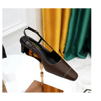 Design Shallow Women Pumps Pointed Toe Sling backs Sandals Elegant Office Work Thin High Heels Shoe Retro Shoes Women