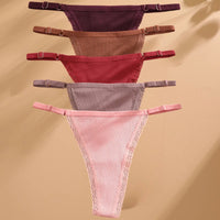 Sexy G-string Panties Cotton Women's Underwear  Adjustable Waist Girl Female Panties Bikini Lady Thongs Lingerie
