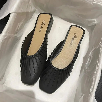 Fashion Flat Bottom Women's Slip-On Sandals Waterproof PVC Ultra Lightweight Lazy Person One-Touch Outdoor Slippers Natalia Home Fashion    Natalia Home Fashion