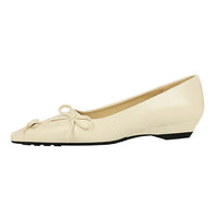 Pointed End Low Heeled Shoes Women Wedges Bowknot Low Heels Pumps Elegant Banquet Shoe Kitten Heels Ladies Shoes