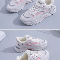 Women's Casual Breathable Leather Sneakers Versatile Flat Heel Shock Absorption Comfortable and Fashionable Shoes
