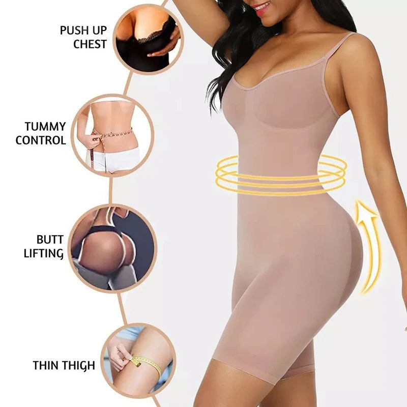 Women Bodysuit Shapewear Tummy Control Full Body Shaper Slimming Sheath Butt Lifter Push Up Thigh Slimmer Abdomen Shapers Corset