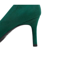 Suede Black Women Pumps  High Heels Pointed Toe Women Heels 7Cm Ladies Shoes Office Shoes
