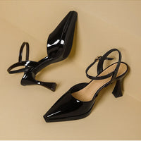 High Heels Sandals Women Fashion Solid Color Heels Sandals Pointed Toe Stiletto Ladies Commuting Single Shoes
