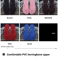 Solid Color Non-slip Leisure Couple Slippers Women Summer Beach Slippers Outdoor Women Flip Flops Breathable Beach Sandals Women
