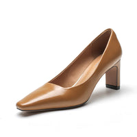 Fashion Patent Leather Women's Pumps Square Toe Stripper Elegant Party Vintage Spring Ladies Shoes