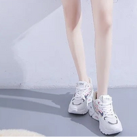 Women's Casual Breathable Leather Sneakers Versatile Flat Heel Shock Absorption Comfortable and Fashionable Shoes
