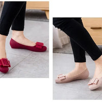 Jelly Flat Shoes Lady Waterproof Bow Tie Flats Cute Sweet Shoes Women Fashion Comfortable Soft
