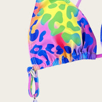 Women's Extreme Backless Sexy Leopard Bikini One Piece Swimsuit with Chest Pad Thong Bikinis Beach Charming Vacation Swimwear